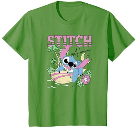 Disney Lilo & Stitch Aloha Hawaiian Surf Poster T-Shirt
