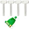 Jitnga Ensemble De 4 Presse-Tubes Dentifrices En Acier Inoxydable - Écrase-Tubes Pour Tubes De Crème, Utilisation En Salon De Coiffure, Avec Enrouleurs Et Clé Presse Tube