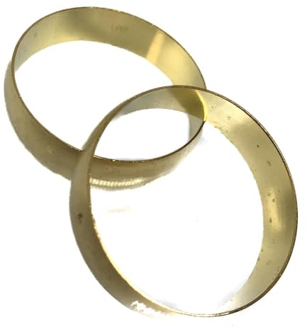 35mm Compression Olives Brass for 35mm Copper Plumbing Pipe (Pack of 2)