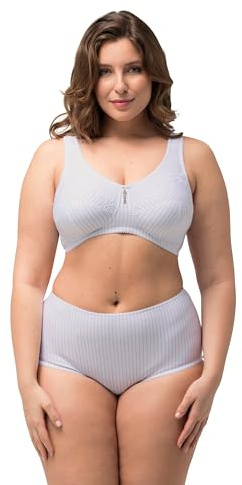 Ulla Popken Damen große Größen Übergrößen Plus Size Entlastungs-BH, Strassanhänger, ohne Bügel 658495