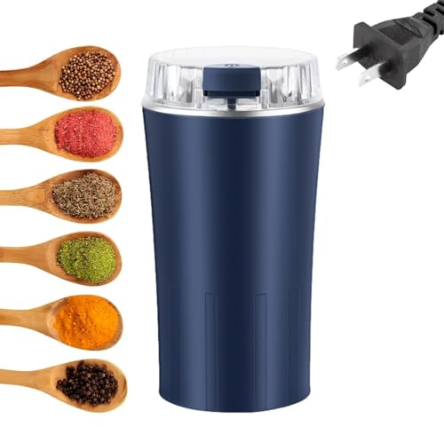 Moulin à café électrique, processeur alimentaire,Moulin à café électrique avec processeur alimentaire de 300 W | Broyeur puissant à une touche, outil de broyage à épices