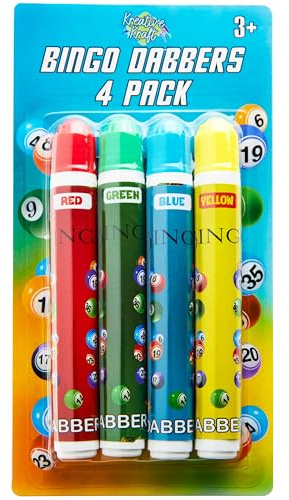 KreativeKraft Bingo Spiel Set oder Zubehör, Bingo Marker Bingo Chips Plastik Tombola Lose Nummeriert, Ideal für Events & Partys (Bingo-Tupfer)