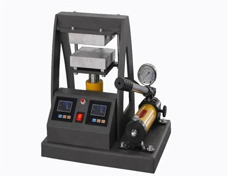 Pressa di calore Piastre riscaldanti doppie da 5x5 pollici, pressa di calore for colofonia idraulica Riscaldamento rapido e uniforme