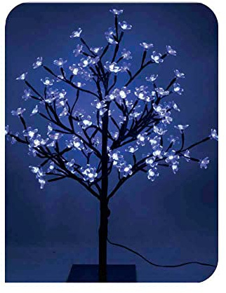 3D-Baum mit geradem Stamm, 60 cm, 120 Blaue LEDs, IP44, ideal für Weihnachtsdekorationen und Festliche Veranstaltungen.
