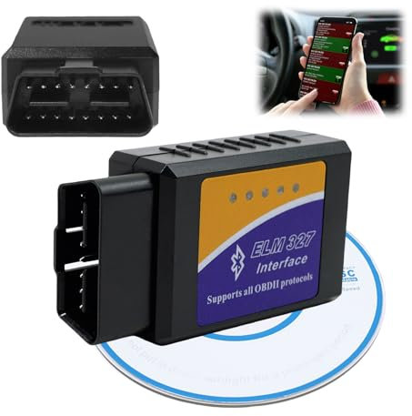 OBD2 Bluetooth Scanner Code Reader Reset for Android Windows - Car Diagnostic Tool for Engine Light Check, Compatible with Torque, OBD Fusion, Car Scanner Apps