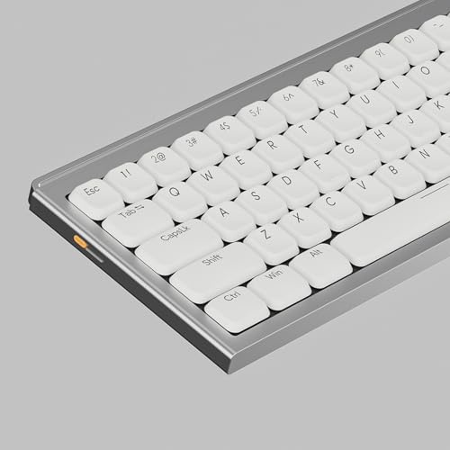 Sumgsn 112 Keys Low Profile Keycaps- Doubleshot White Keycaps Set | Fit for 60% 65% 75% 95% Low Switches Mechanical Keyboard