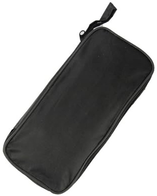 WAZUBC Multimeter Black Canvas Bag, Durable Waterproof Shockproof Multimeter Soft Case Black Cloth Bag for Digital Multimeter Tester Protections Multimeter Bag (245mm*110mm*35mm)