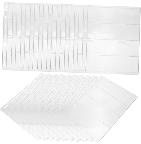 SHINEOFI Álbum para Coleccionar y Monedas 20 Páginas Transparentes Estándar 9 Protección para y Papel para Coleccionistas