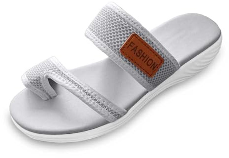 Ortopediska sandaler damer sommar hallux valgus skor lätta bekväma sommarskor öppna diabetiker sandaler breda fötter fram stängda strandsandaler platta damsandaler