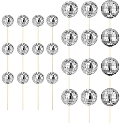 XINYIN 24 Discos Cake Inserts Cupcake Toppers Ornament per Feste A Tema Elegante Celebrazione Accessori per Torta