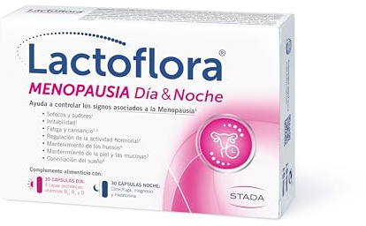 Lactoflora Menopausia Día y Noche, Cimicífuga y Probióticos, 60caps