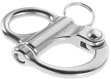 DECOMELODY Mousqueton Fixe en Acier Inoxydable 316, Manille à Ressort Autobloquante, Équipement D'accastillage Marin avec Anneau Rond, Usage pour Bateaux, Yachts Et Matériel De Voile