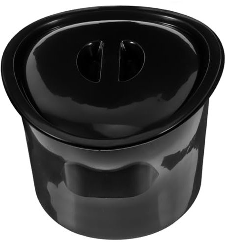 TOGEVAL Pot de Chambre avec Couvercle Seau Toilette Portable Plastique pour Soins Aux Personnes Âgées et Patients Alités Urinoir Mixte pour Maison Camping et Voyages Longs
