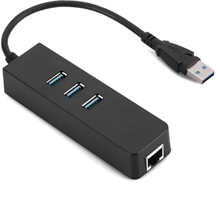 SUNGOOYUE Hub Adaptateur Ethernet USB 3.0, Convertisseur Réseau Gigabit 1000M avec 3 Ports USB, Matériau ABS, Compatible avec OS X