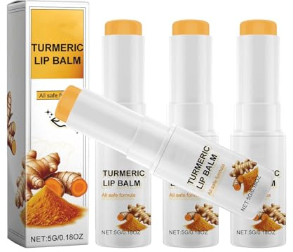 Lip Lightening Balm for Dark Lips – Turmeric Lip Balm for Smokers with Natural Brightening Extracts, Deep Moisturizing Care for Dry, Cracked, and Dull Lips (4)