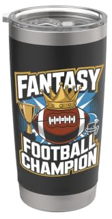 Gewinner Fantasy Football Champion Doppelwandiger Edelstahl-Thermobecher