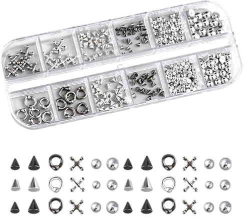 Nagelcharms För Manikyrdesign 3D-Legerings Punknitar För | Gelbaserade Nagelcharms För Halloweenparty Cosplay Maskeradbal Bröllopsfest Studentbal Konsert Samt Festivaltillfälle