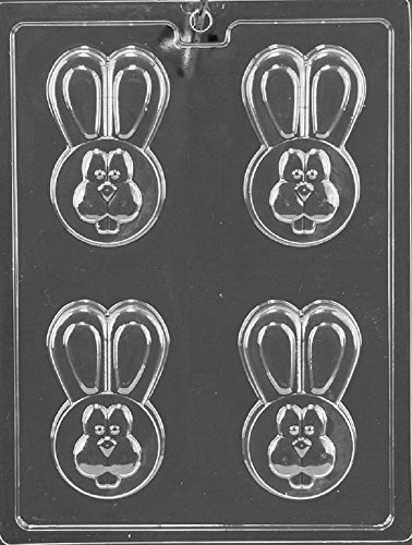Grandmama's Goodies E478 Easter Bunny Cookie Chocolate Candy Soap Mold with Exclusive Molding Instructions