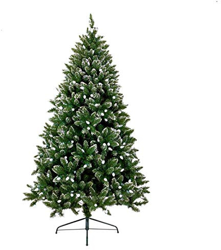 Premier Decorations 7ft Rockingham Pre-Lit Christmas Tree - Green