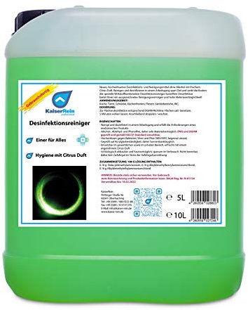 KaiserRein Desinfektionsspray 10 L Kanister schonendes Desinfektionsmittel zur Flächendesinfektion I ohne Alkohol I begrenzt virozid I Desinfektionsreiniger