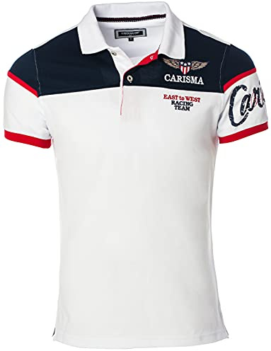 Carisma Kurzarm Poloshirt für Herren 100% Baumwolle • Herren Polo Shirt mit Stickerei • Angehemes Regular Fit Shirt für Büro und Freizeit