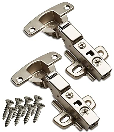 SOTECH 2 Stück Hettich Sensys 8645i TH52 110 Grad Mittelanschlag Standard Scharnier 9071206 Höhe (Distanz) 1,5 mm mit Selbstschluss Dämpfung inkl M4x16mm Schrauben für Küchenschrank Automatikscharnier