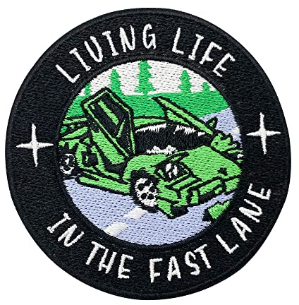 Finally Home Patch zum Aufbügeln - Living Life in the Fast Lane | Auto Patches, Sportwagen Bügelbild, Retro Motorrad Aufbügler, Runde Aufnäher