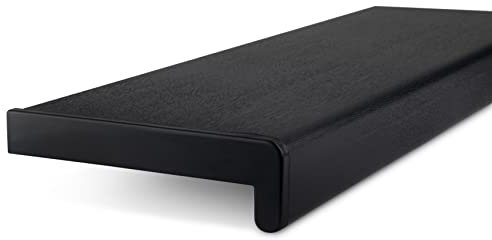 TJ Fensterbank Innen Kunststoff Graphit Optik / 10 x 100 cm Fensterbank inkl. Seitenabschluss/PVC Fensterbank nach Maß/Fensterbank Innen kratzfest und feuchtigkeitsundurchlässig