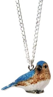 Bluebird Collier avec pendentif en porcelaine, Porcelaine