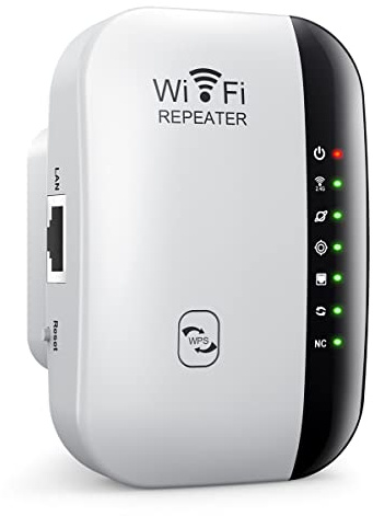 HYCLAM Ripetitore WiFi 300Mbps - Estensore di Portata Con Modalità AP/Repeater, Funzione WPS, Porta Ethernet - Amplificatore di Segnale Wireless Per Casa