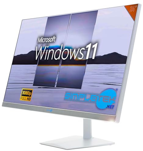 SIMPLETEK - PC All in One 24 FHD Core i7 60Hz Windows 11-8GB RAM, SSD 120GB - Ideale per Casa e Lavoro