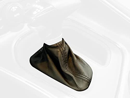 RedlineGoods Schaltsack Manschette Automatic kompatibel mit Dodge Challenger 2015-23. Maßgeschneidert - Nicht universell. Echtes Top Qualitat Italienisches Alcantara. Schwarz mit Blauem Faden