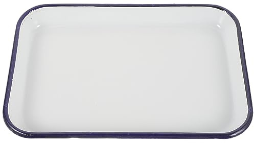 BESTonZON Bandeja De Horno Esmaltada para Restaurante Plato De Bandeja para Bandeja Esmaltada para Hornear Lata para Asar Esmaltada Sartenes para Horno Esmalte Rectángulo Lavavajillas