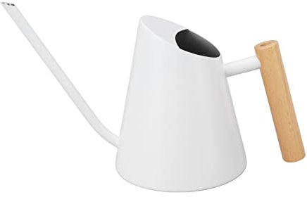Regadera para plantas de interior, regadera de acero inoxidable para plantas de casa, plantas de jardín, regadera larga para plantas de riego de interiores y exteriores (blanco)