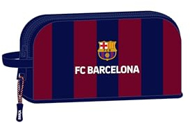 Safta F.C. BARCELONA - Porta Desayunos Térmico, Termo, Portatodo, Calidad y Máxima Resistencia, Porta Comida, Recreo, 21.5x6.5x12 cm, Color Azul marino/granate