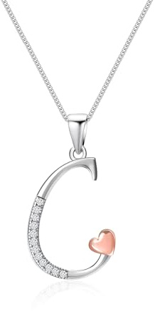 Mesovor 925 Sterling Silver Initial Necklace for Women