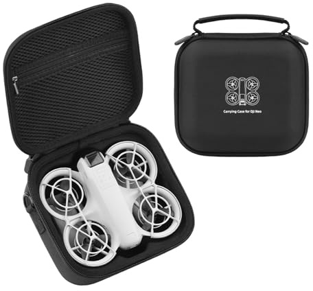Flymile Neo Carrying Case (Not for Neo 2), Small Shoulder Bag for DJI Neo Drone, Portable Nylon Bag for DJI Neo Drone and Batteries Black Accessories