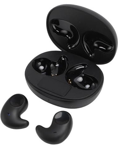 Yanmis Invisible Sleep Earbuds, Bluetooth 5.3 Side Sleep Headphones with LED Battery Display Case, Comfortable WL Earbuds for Sleeping, Driving, Cycling, Low Latency, Black