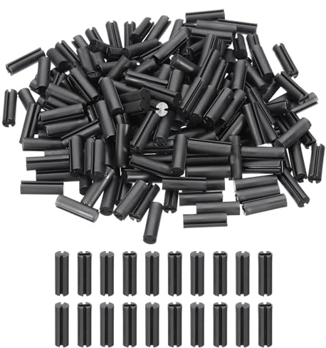 PATIKIL 200 Stk. LED-Abstandshalter, 5mm OD 16mm Höhe Doppelpit-Nylon-Licht emittierende Diode Halter LED-Licht-Isolationssäule PCB-Montagestütze für LED-Schutz und Fixierung, Schwarz