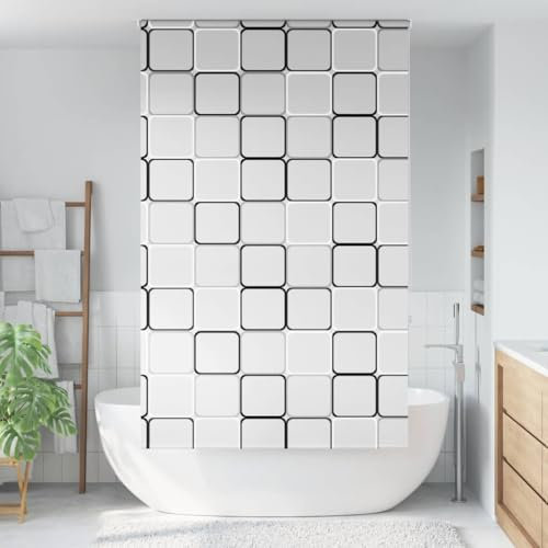 LAPOOH Duschrollo 130x240 cm Stoffbreite 126 cm, Spritzschutz Für Badewanne, Duschvorhang Badewanne, Badewanne Vorhang, Duschvorhang Rollo - 4014927