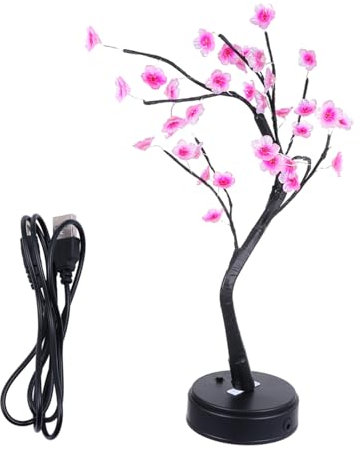 jojofuny Lampe Led De Chevet Forme De Prunier Lampe Décorative Pour Chambre Garçon Fille Sans Pile