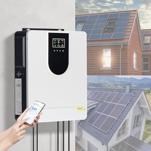 Onduleur Solaire Hybride 1KW-10,2KW Avec Surveillance Des Données Via Application, 12-48VDC Vers 220VAC, Contrôleur MPPT 40-160A, Hybride Réseau/hors Réseau(12V1.0KW)