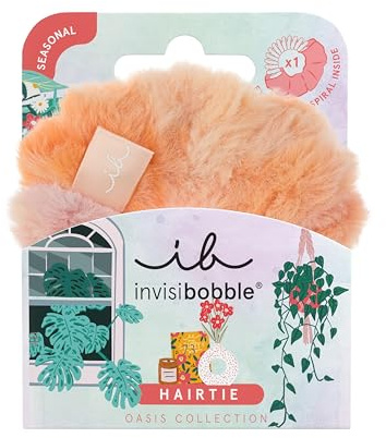 invisibobble SPRUNCHIE Oasis Rabbit Fuzz (1 Stück) - Weiches Haargummi in Frühlingsfarben - Haarschmuck für Frauen und Mädchen - Stylisch, weich und auffällig