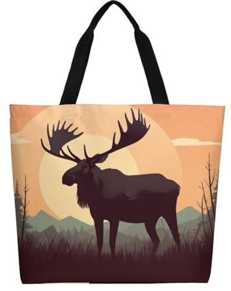 KWQDOZF Süße Eulen-Kaffeetasse, Canvas-Tragetasche, große Damen-Umhängetasche, Handtasche, wiederverwendbar, Einkaufstasche
