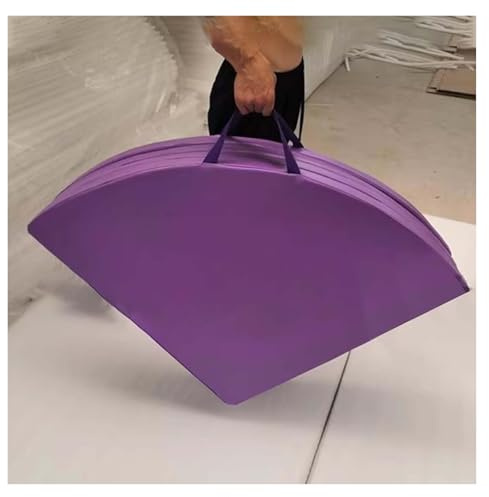 Poldansmatta, lila pol krockmatta för strippstång dans, vikbar säkerhetsdyna med handtagsrem, cirkulär fallskyddsmatta (200 cm x 3 cm/78,7 tum x 1,2 tum)