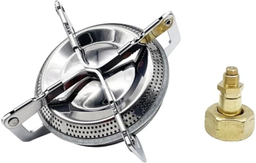 GALPADA Fornello a Gas Portatile da Campeggio Antivento Bruciatore e Adattatore Ricarica, Stufa da Esterno Compatta per Cucina Outdoor, Attrezzatura Pratica per Picnic e Trekking