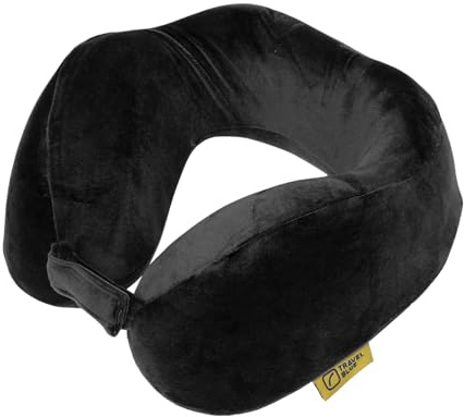 Travel Blue Tranquillity Nackenkissen Flugzeug - Memory Foam Kissen mit Breiter Passform, Ergonomisch für Optimalen Komfort Reisekissen Flugzeug für Entspannte, Druckfreie Reisen Leichtes Nackenkissen