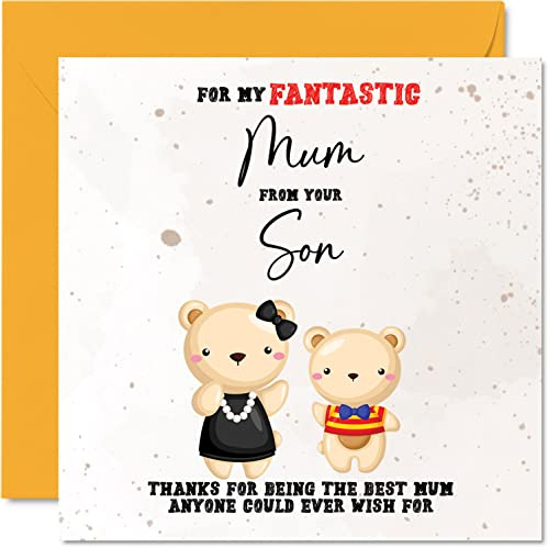 Stuff4 Besondere Geburtstagskarte für Mama, Fantasische Mama | Happy Birthday Karte vom Sohn, Muttergeschenke, 145 mm, sentimentale Muttertags-Grußkarten, Mama, Mammy