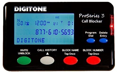 Digitone ProSeries 3 Call Blocker Automatic SPAM Blocking for Landline Phones - Easy Setup One Button Blocking of RoboCalls