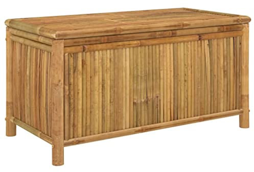 vidaXL Boîte de Rangement de Jardin 110x52x55 cm Bambou, boîte de Rangement extérieure, boîte de Couverture, Mallette de Rangement, Coffre à Outils
